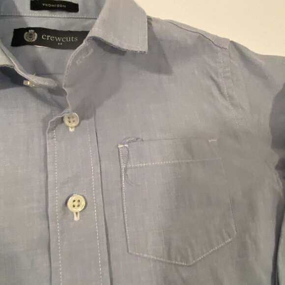Crewcuts End On End Thompson Boys Shirt Blue Size 4 - Picture 3 of 9